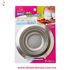 Colador para fregadero de acero inoxidable, rejilla 10 X 4 cm YSJ-5002