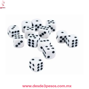 Dado de Plastico GRANDE en color blanco 2cm