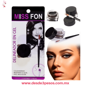 Delineador Para Cejas En Gel Con Brocha Aplicadora tono café claro y obscuro 3 Cm 25R-53