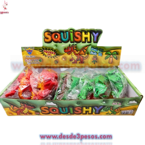 Dragon relleno de Arena Moldeable 3 tonos caja con 12 pza. precio por 1 pza. 22 X 8 cm. 