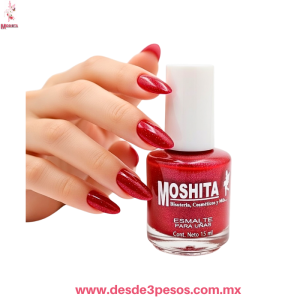 Esmalte para Uñas MOSHITA color Coral Neon Brillante 15ml