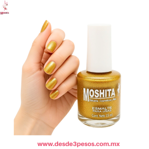 Esmalte para Uñas MOSHITA color Gold brillante 15ml