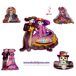 Figuras de Carton GRANDES Halloween en  2da dimension  Diamantado en varios  modelos del dia de muertos  50 x 32 cm 