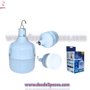 Foco de Emergencia Led portátil Recarga USB Ilumina 120 W 17 x 10 cm.