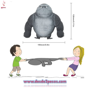 Gorila Squishy  Antiestres Estirable de Goma 16 x 16cm.