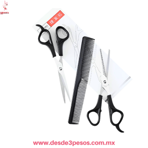 Juego De Tijeras Para Cortar El Cabello Con Peine 17 cm. De largo XLE-49