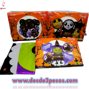 Juego con 5 Globos para Halloween  60 x 44 cm. X 45cm.