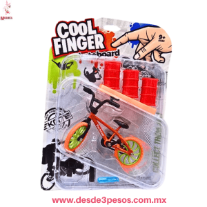 Kit Mini Bicicleta BMX de Dedos  Cool Finger 10.5cm Rampa y Accesorios HFY-12498