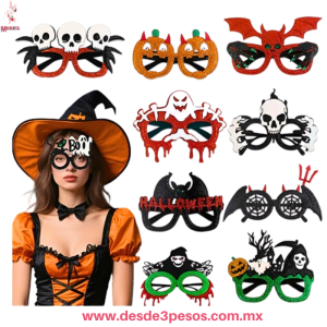 Lentes para Halloween 3 modelos material de tipo Fomi adiamantado 