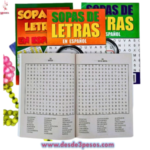 Libro de Sopa de Letras 24 hojas 27 X 21cm.
