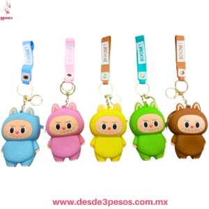 Llavero Monedero Monstruo de Silicon, 10x6 cm en colores 6947