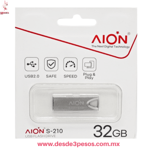 MEMORIA AION S -210, USB 2.0 de 32GB 4 X 1cm. 