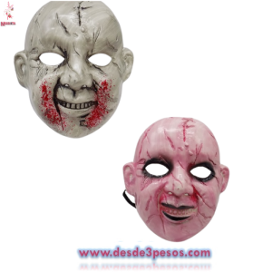 Mascara de Para Halloween de Plastico Duro Resistente en forma de BABY FACE TERROR  20 x 24 cm