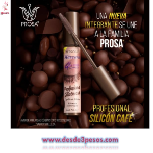 Mascara de Pestañas PROSA 4 en 1 Profesional Silicon Café 13g