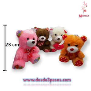 Oso de Peluche 4 Colores 30 x 17cm. Presentacion como foto