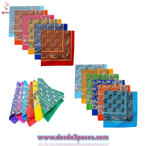 Paliacate PaÃ±uelos Variedad De Colores 57 X 59cm. 