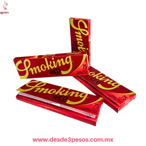 Papel para Liar Ultrafino natural Smoking RED MEDIUM sobre con 50 hojas 8 x 4.5cm.
