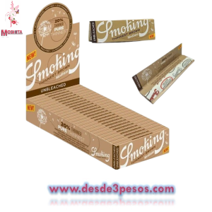 Papel para Liar Ultrafino son Blanqueador con goma natural Smoking sobre con 50 hojas 8 x 4.5cm. 