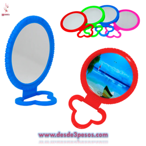 Paquete  con 10 Espejos Circulares con Base Movible 13cm. De diametro