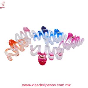 Paquete Con 12 Pinzas en forma de ZIG ZAG combinada en colores mate 11cm 4.5cm