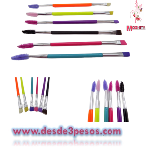 Paquete con 12 Aplicadores DUO Cepillo y Pincel 18cm en color negro