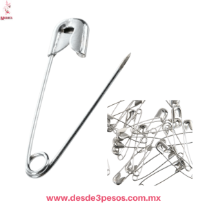 Paquete con 12 Blister de Seguros Metalicos para ropa 