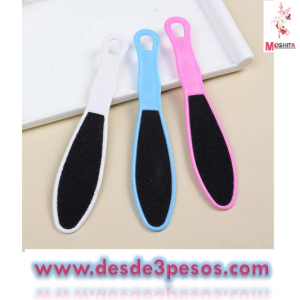 Paquete con 12 Lija Pie Doble Vista 22cm en varios colores 