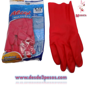 Par de Guantes Multiusos 10% latex natural # 6 1/2