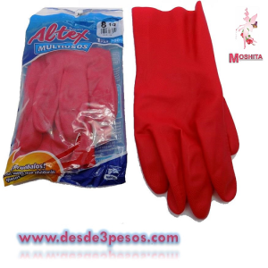 Par de Guantes Multiusos 10% latex natural # 8 1/2