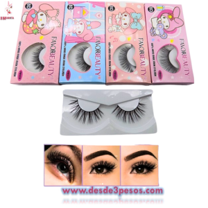 Par de PestaÃ±as 8D VisiÃ³n Pelo FAVOR BEAUTY caja con 10 piezas