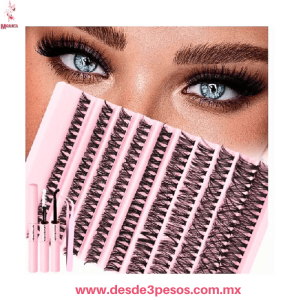 PestaÃ±as Postizas 3D BEAUTY En Grupo Seminaturales Con Pegamento Y Pinzas Caja Mariposa 200 grupos 15 x 15 cm. 