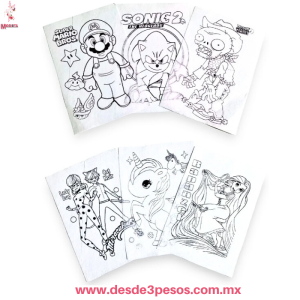 Peyon Didactico Grande Para Colorear en Varios Estampados.