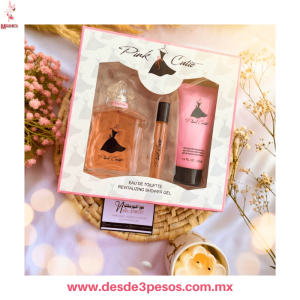 Set de 2 perfume y Crema Corporal Pink Cutie Aroma Floral 100 y 10 ml. 