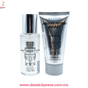 Set de Perfume y Gel de Ducha ROBOT HOMME Revitalizante 90 y 75 ml VL9058-89