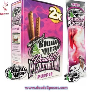 Sobre con 2 envolturas sabor AROMAS FLORALES(PURPLE) para cigarros, Double Platinum