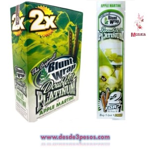 Sobre con 2 envolturas sabor MARTINI MANZANA (APPLE MARTINI) para cigarros, Double Platinum