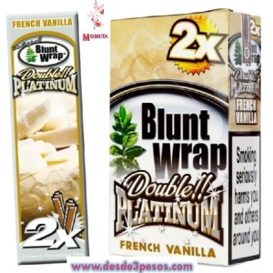Sobre con 2 envolturas sabor VAINILLA (FRENCH VAINILLA ) para cigarros, Double Platinum