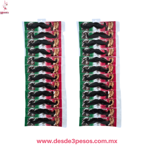 Tira con 12 Bigotes Artificales 17 cm. De largo 