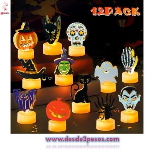 Vela Led,  Halloween que funcionan con pilas Incluidas 8 x 5 aprox. 